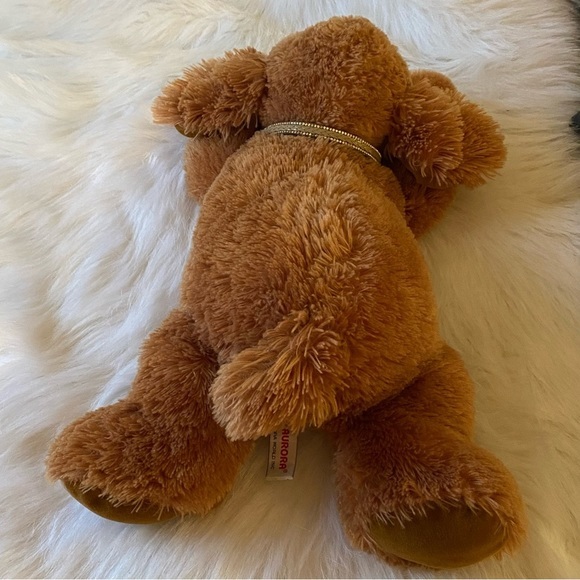 Aurora Plush Brown Dog Stuffed Animal - Picture 3 of 13